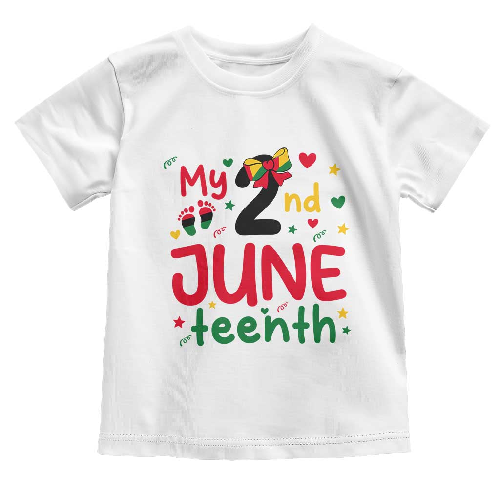 My Second Juneteenth Toddler T Shirt African American Baby Freedom Day TS12 White Print Your Wear