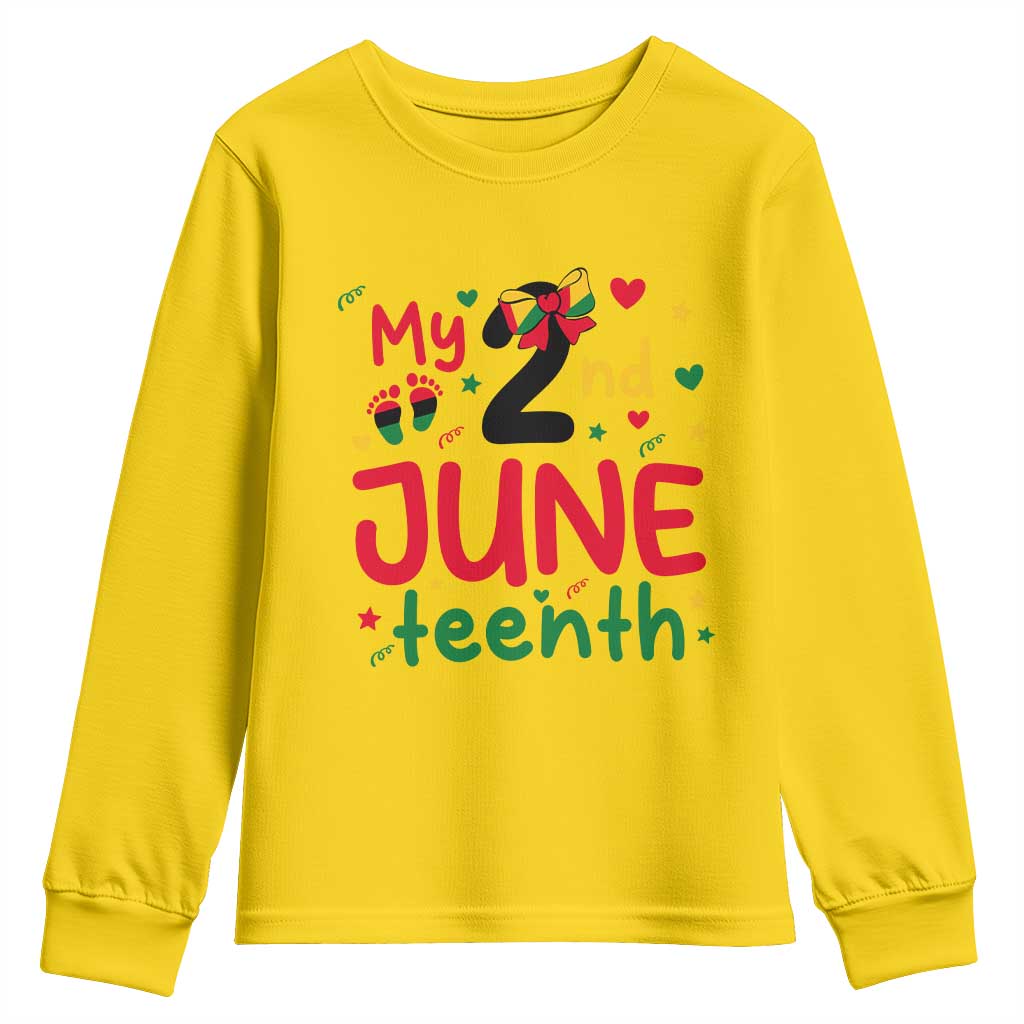 My Second Juneteenth Youth Sweatshirt African American Baby Freedom Day TS12 Daisy Print Your Wear