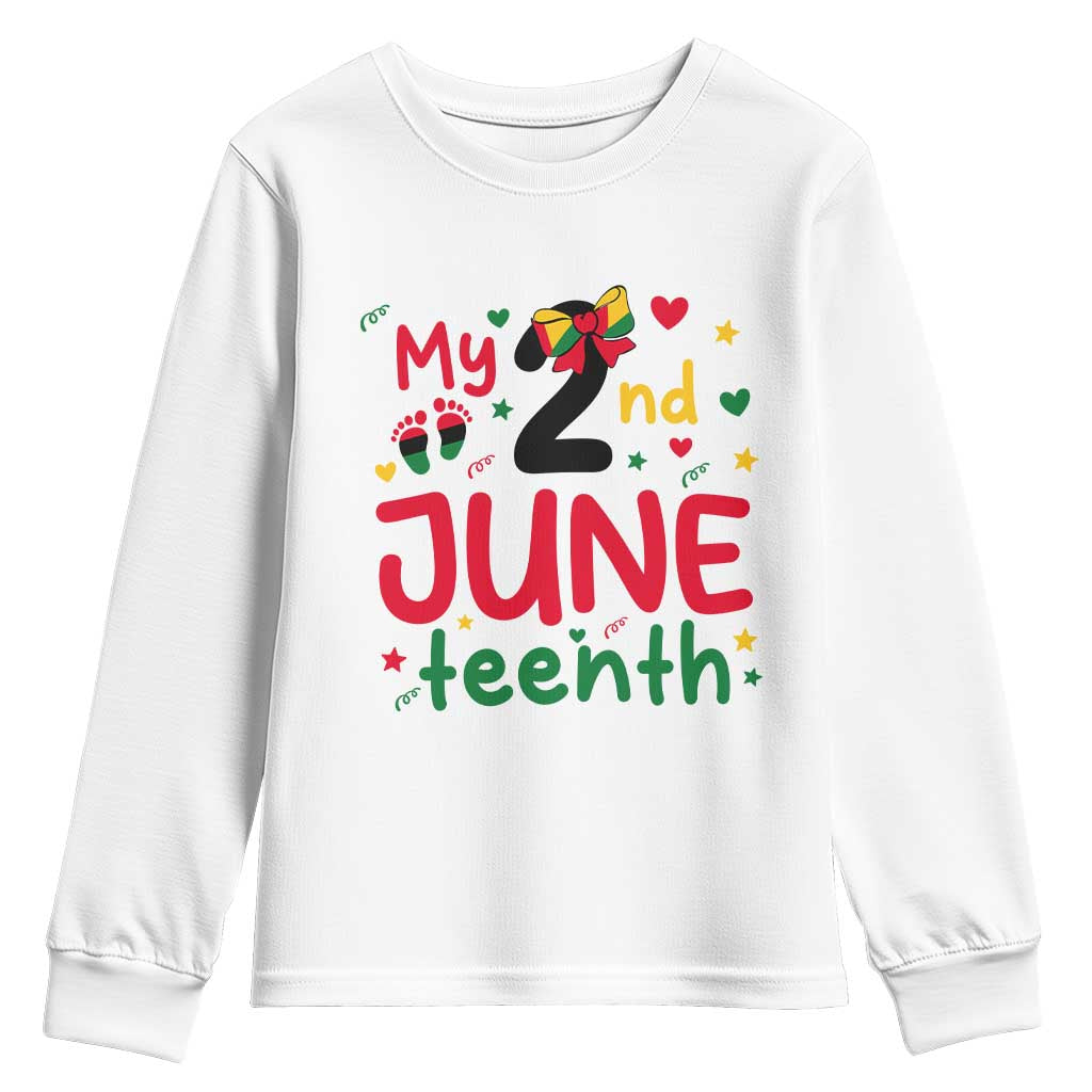 My Second Juneteenth Youth Sweatshirt African American Baby Freedom Day TS12 White Print Your Wear