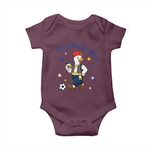 Funny Bosnia Goose Soccer Fan Gift Baby Onesie Off To Watch Fudbal