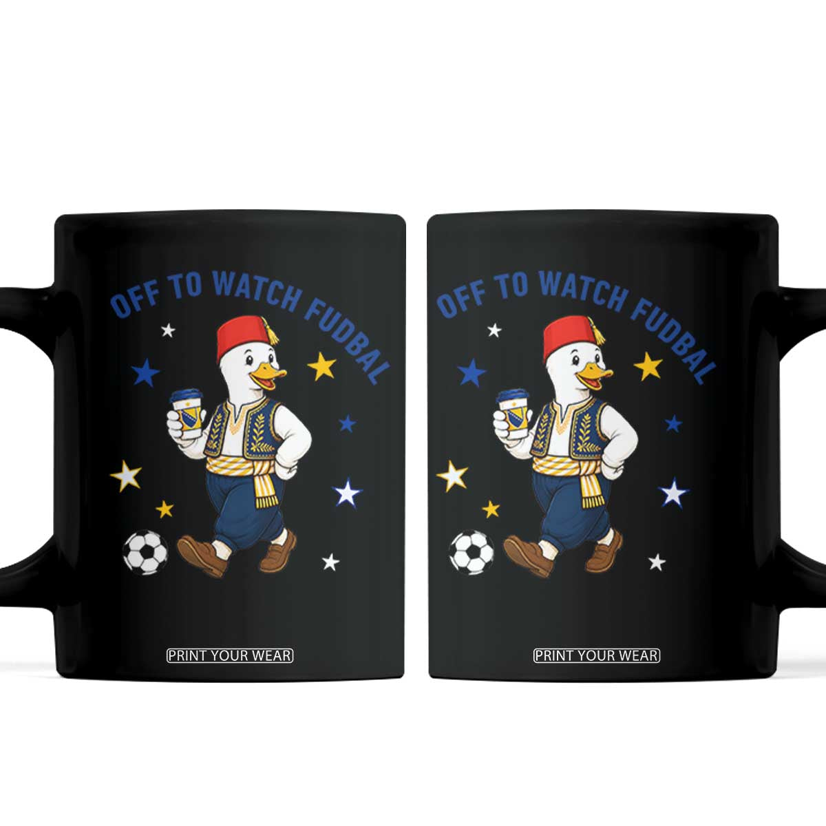 Funny Bosnia Goose Soccer Fan Gift Coffee Mug Off To Watch Fudbal