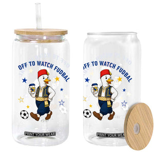 Funny Bosnia Goose Soccer Fan Gift Glass Can Off To Watch Fudbal