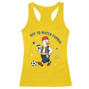Funny Bosnia Goose Soccer Fan Gift Racerback Tank Top Off To Watch Fudbal