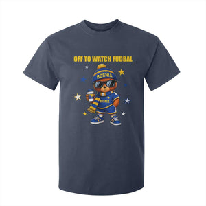 Funny Bosnia Teddy Bear Game Day Gift T Shirt For Kid Off To Watch Fudbal