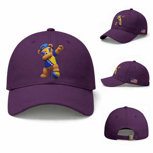 Funny Bosnia Teddy Bear Dabbing Fudbal Fan Gift Baseball Cap