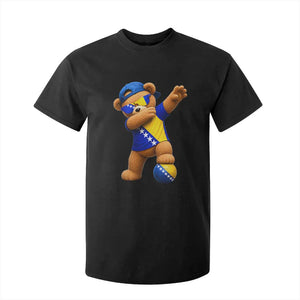 Funny Bosnia Teddy Bear Dabbing Fudbal Fan Gift T Shirt For Kid