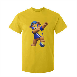 Funny Bosnia Teddy Bear Dabbing Fudbal Fan Gift T Shirt For Kid