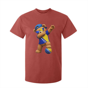 Funny Bosnia Teddy Bear Dabbing Fudbal Fan Gift T Shirt For Kid