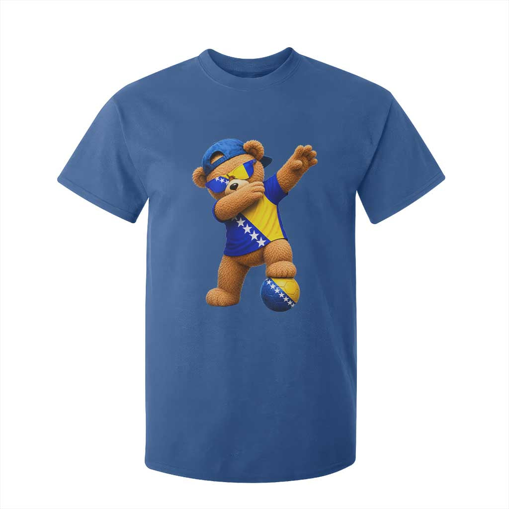 Funny Bosnia Teddy Bear Dabbing Fudbal Fan Gift T Shirt For Kid
