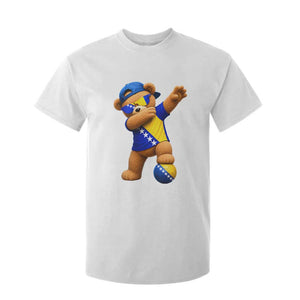 Funny Bosnia Teddy Bear Dabbing Fudbal Fan Gift T Shirt For Kid