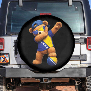 Funny Bosnia Teddy Bear Dabbing Fudbal Fan Gift Spare Tire Cover