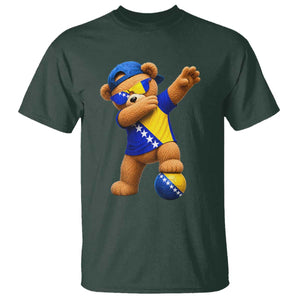 Funny Bosnia Teddy Bear Dabbing Fudbal Fan Gift T Shirt
