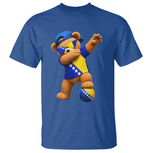 Funny Bosnia Teddy Bear Dabbing Fudbal Fan Gift T Shirt