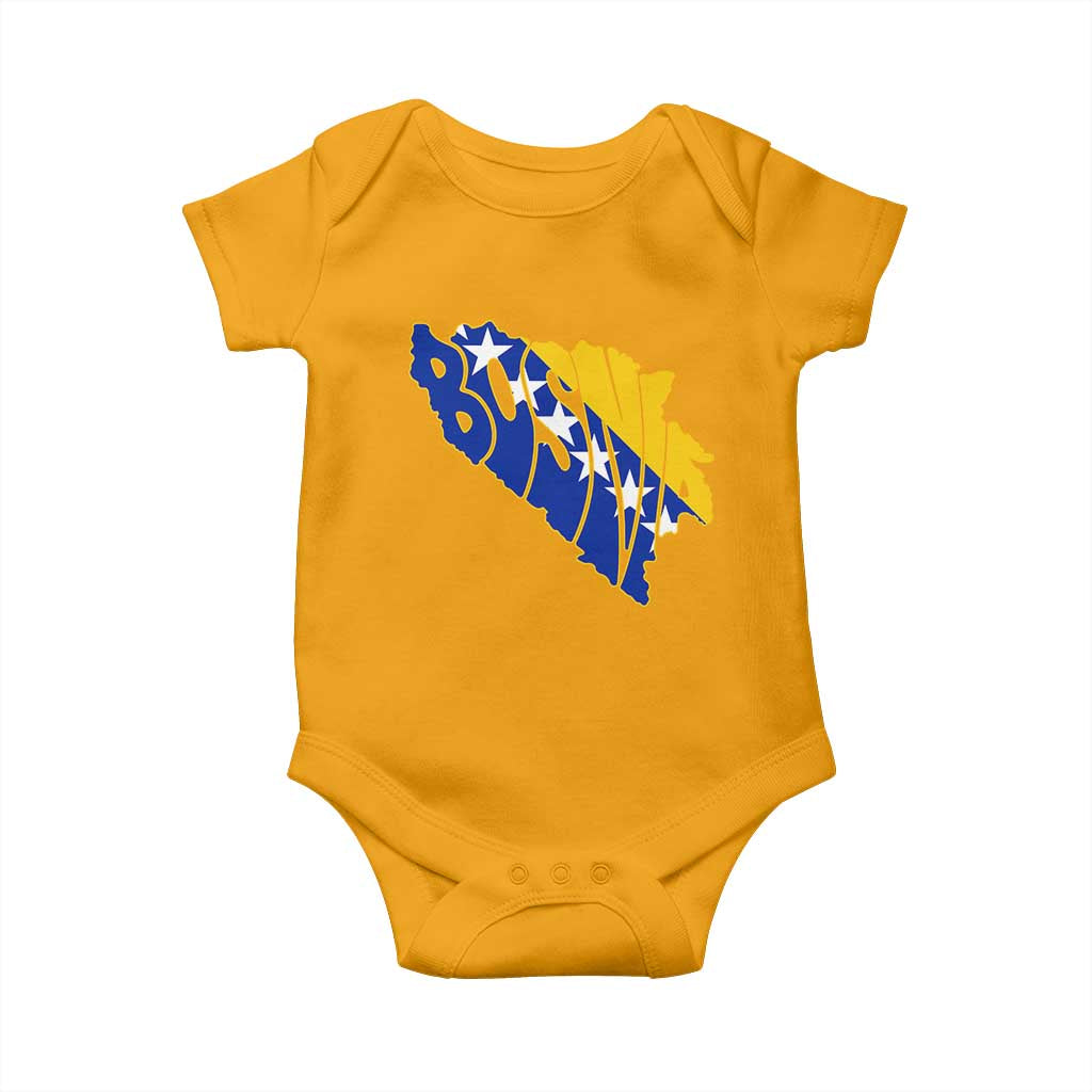 Bosnia And Herzegovina Word Art Map Baby Onesie Bosnian Pride Gift