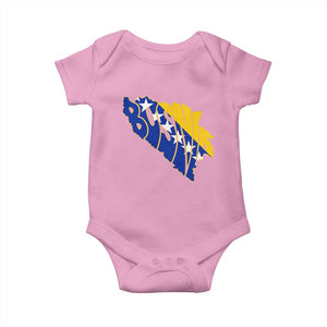 Bosnia And Herzegovina Word Art Map Baby Onesie Bosnian Pride Gift