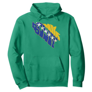 Bosnia And Herzegovina Word Art Map Hoodie Bosnian Pride Gift