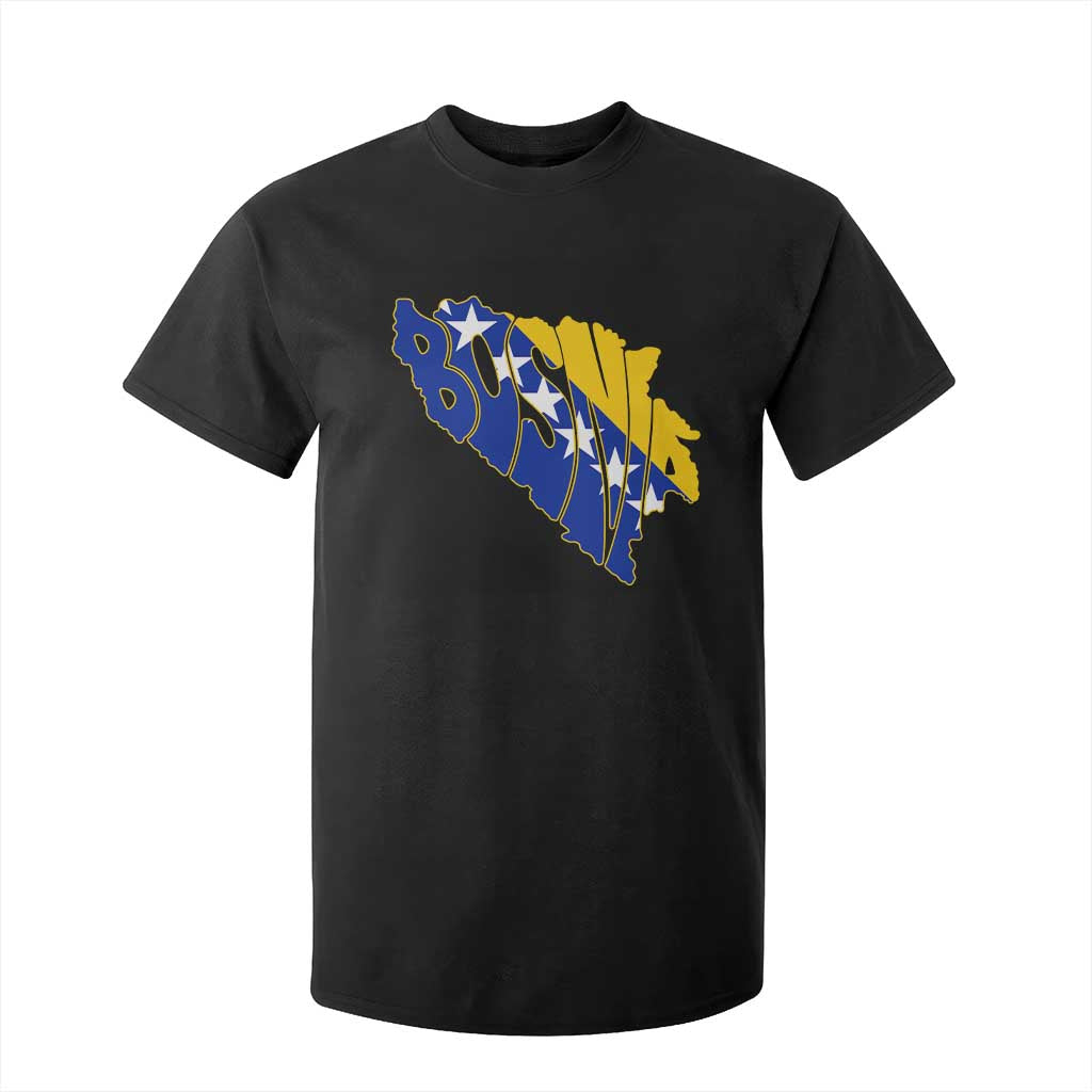 Bosnia And Herzegovina Word Art Map T Shirt For Kid Bosnian Pride Gift