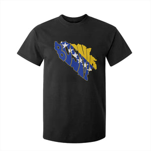 Bosnia And Herzegovina Word Art Map T Shirt For Kid Bosnian Pride Gift