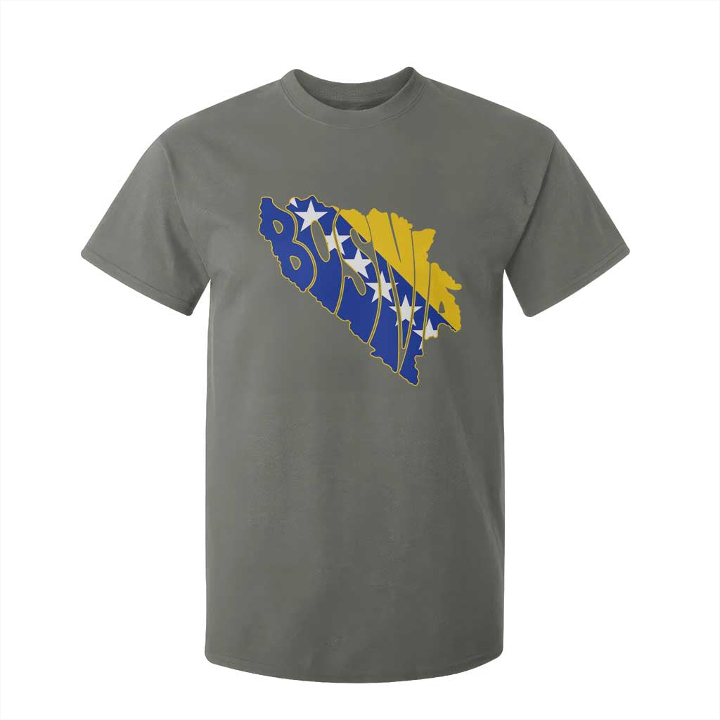Bosnia And Herzegovina Word Art Map T Shirt For Kid Bosnian Pride Gift
