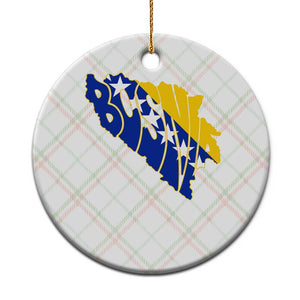 Bosnia And Herzegovina Word Art Map Ceramic Ornament Bosnian Pride Gift