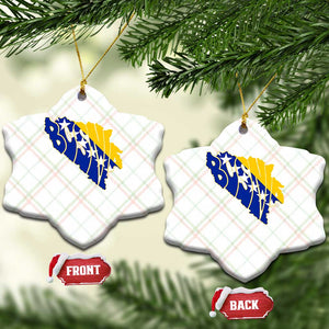 Bosnia And Herzegovina Word Art Map Ceramic Ornament Bosnian Pride Gift