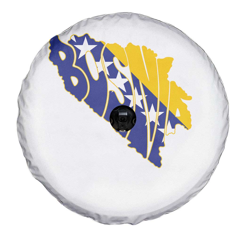Bosnia And Herzegovina Word Art Map Spare Tire Cover Bosnian Pride Gift