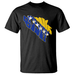 Bosnia And Herzegovina Word Art Map T Shirt Bosnian Pride Gift