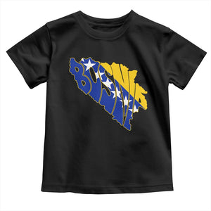 Bosnia And Herzegovina Word Art Map Toddler T Shirt Bosnian Pride Gift
