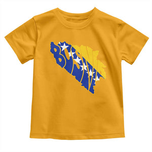 Bosnia And Herzegovina Word Art Map Toddler T Shirt Bosnian Pride Gift