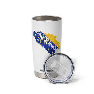Bosnia And Herzegovina Word Art Map Tumbler Cup Bosnian Pride Gift