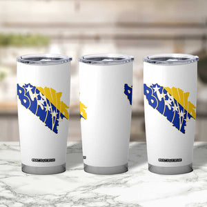 Bosnia And Herzegovina Word Art Map Tumbler Cup Bosnian Pride Gift