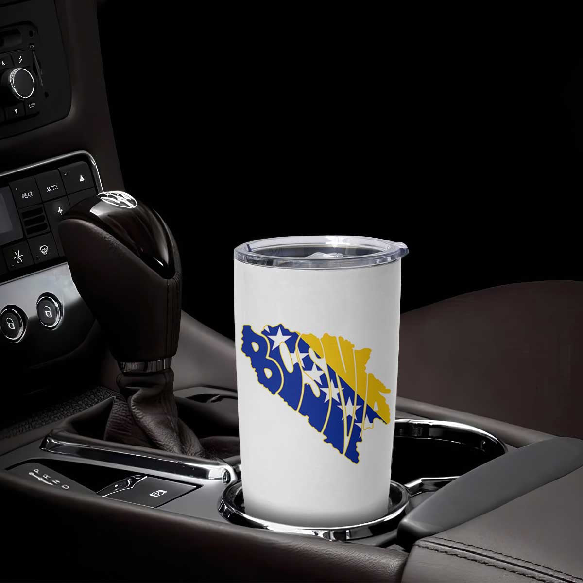 Bosnia And Herzegovina Word Art Map Tumbler Cup Bosnian Pride Gift