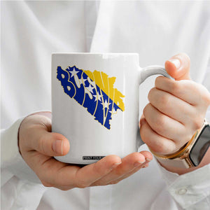 Bosnia And Herzegovina Word Art Map Coffee Mug Bosnian Pride Gift
