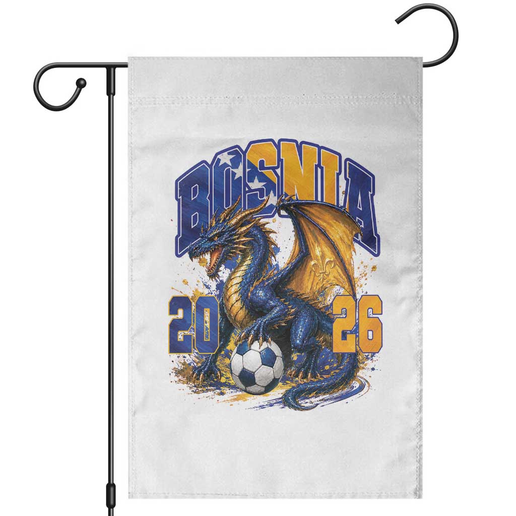 Bosnian Dragon Fudbal Fan Garden Flag Bosnia And Herzegovina Pride TS12 White Print Your Wear