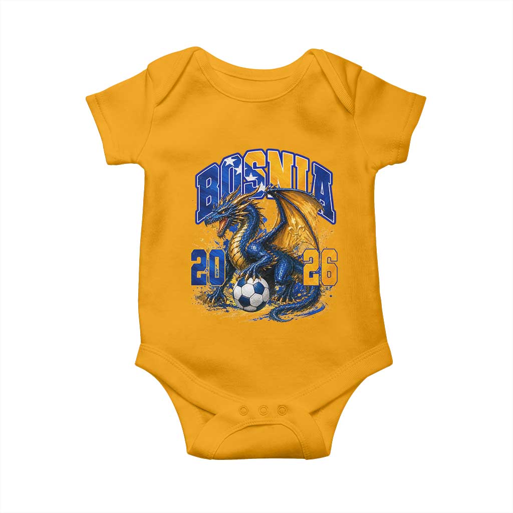 Bosnian Dragon Fudbal Fan Baby Onesie Bosnia And Herzegovina Pride