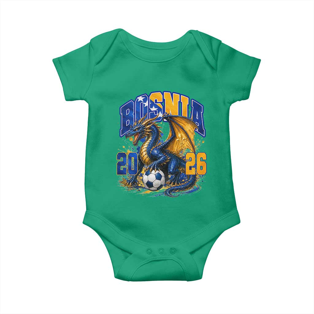 Bosnian Dragon Fudbal Fan Baby Onesie Bosnia And Herzegovina Pride