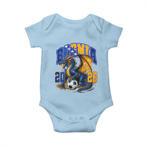 Bosnian Dragon Fudbal Fan Baby Onesie Bosnia And Herzegovina Pride