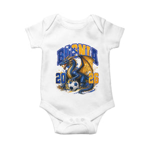 Bosnian Dragon Fudbal Fan Baby Onesie Bosnia And Herzegovina Pride