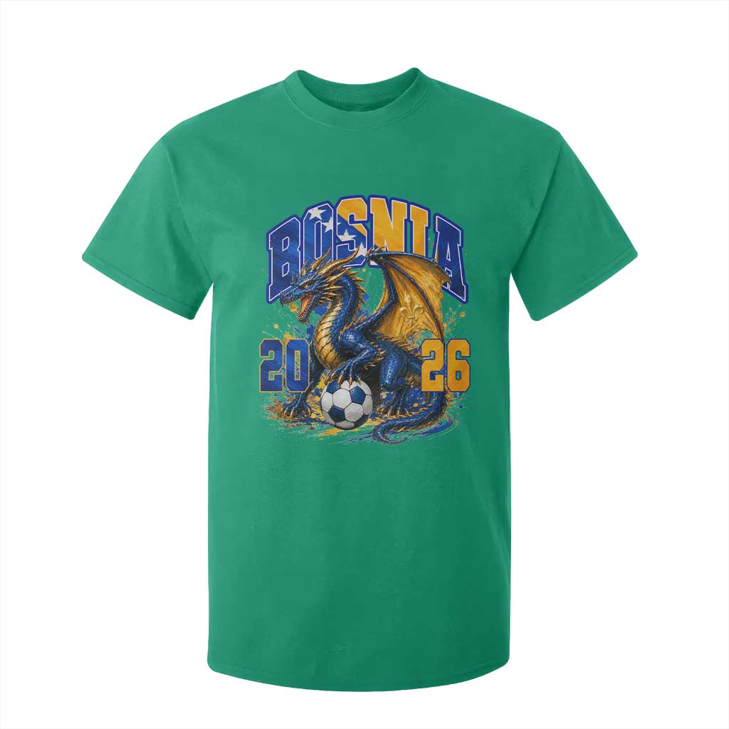 Bosnian Dragon Fudbal Fan T Shirt For Kid Bosnia And Herzegovina Pride