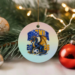 Bosnian Dragon Fudbal Fan Ceramic Ornament Bosnia And Herzegovina Pride
