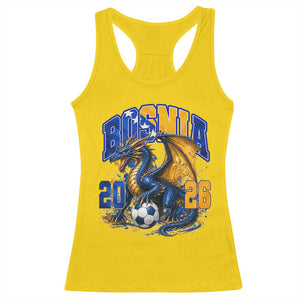 Bosnian Dragon Fudbal Fan Racerback Tank Top Bosnia And Herzegovina Pride