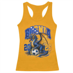 Bosnian Dragon Fudbal Fan Racerback Tank Top Bosnia And Herzegovina Pride
