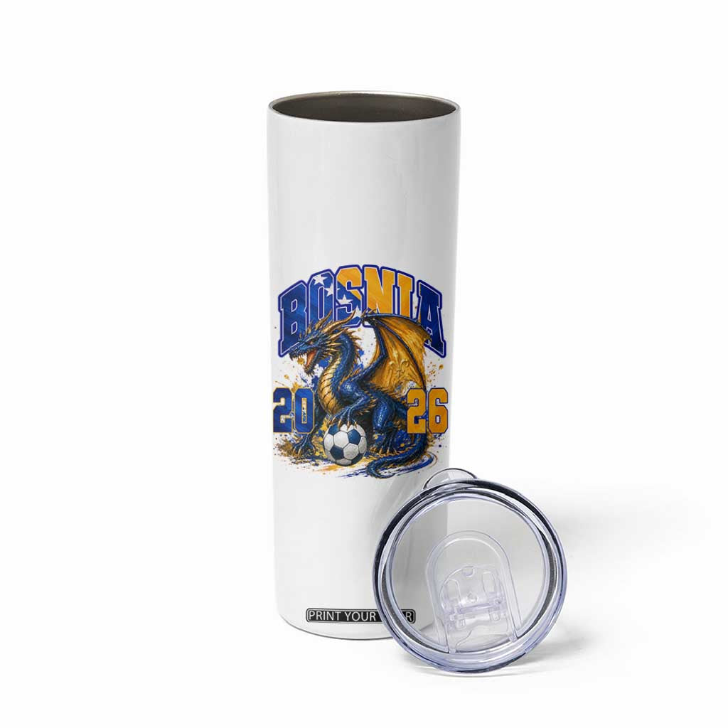 Bosnian Dragon Fudbal Fan Skinny Tumbler Bosnia And Herzegovina Pride
