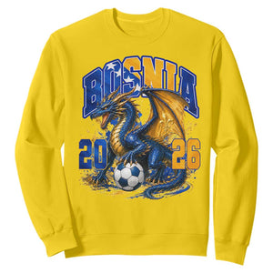 Bosnian Dragon Fudbal Fan Sweatshirt Bosnia And Herzegovina Pride