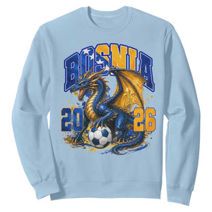 Bosnian Dragon Fudbal Fan Sweatshirt Bosnia And Herzegovina Pride