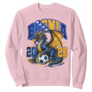 Bosnian Dragon Fudbal Fan Sweatshirt Bosnia And Herzegovina Pride