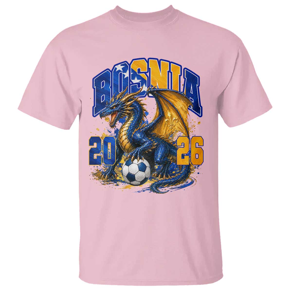 Bosnian Dragon Fudbal Fan T Shirt Bosnia And Herzegovina Pride