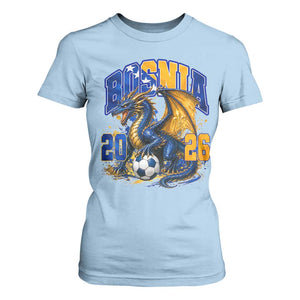 Bosnian Dragon Fudbal Fan T Shirt For Women Bosnia And Herzegovina Pride
