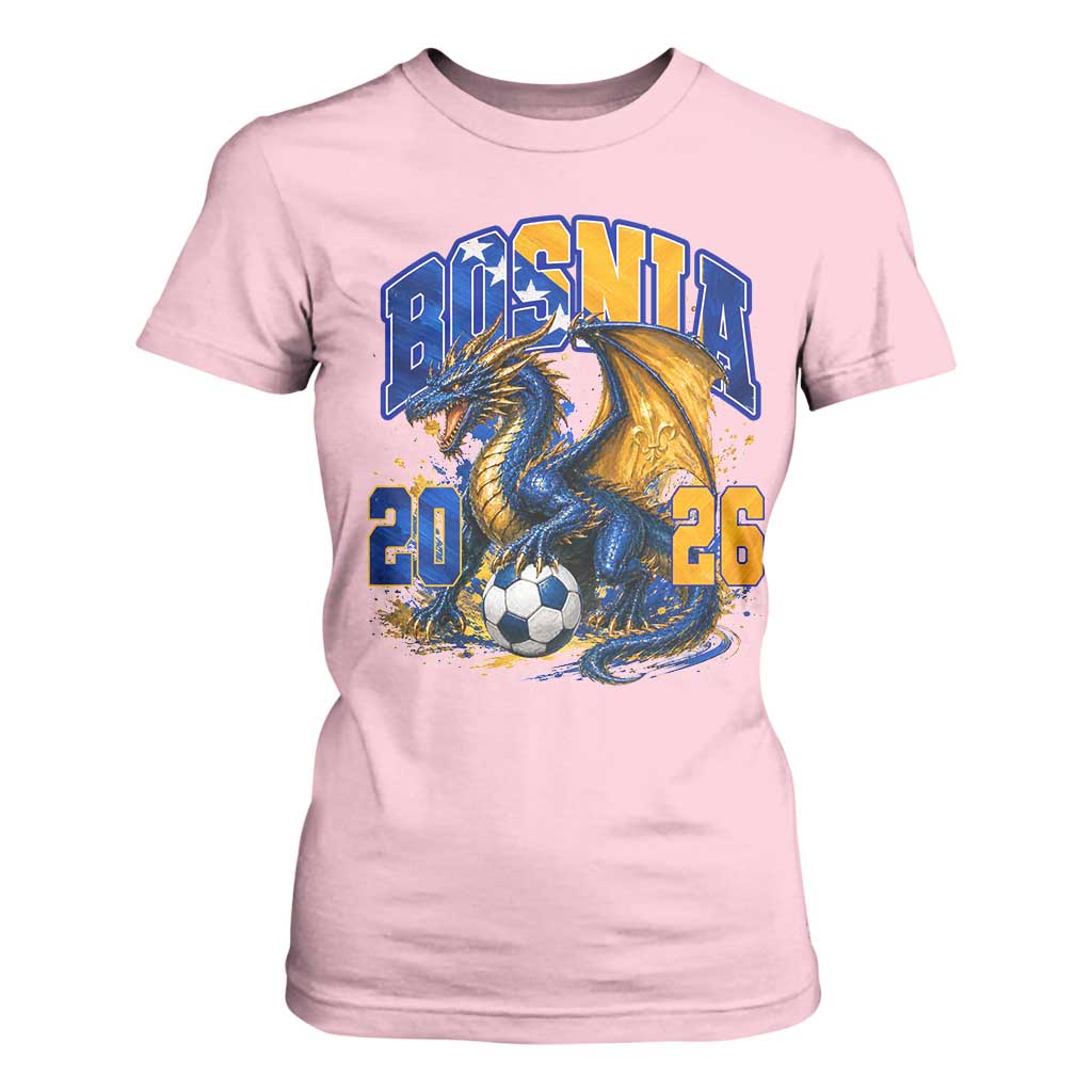 Bosnian Dragon Fudbal Fan T Shirt For Women Bosnia And Herzegovina Pride