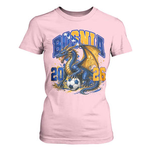 Bosnian Dragon Fudbal Fan T Shirt For Women Bosnia And Herzegovina Pride